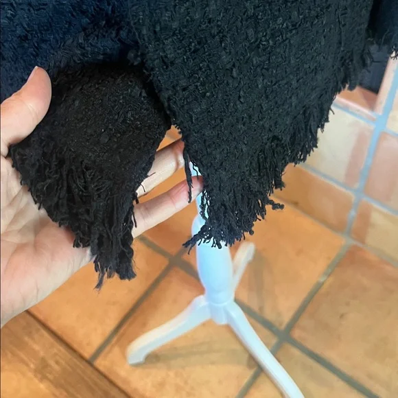 Zara Black Tweed Military Style Open Jacket, size M - Picture 7 of 9